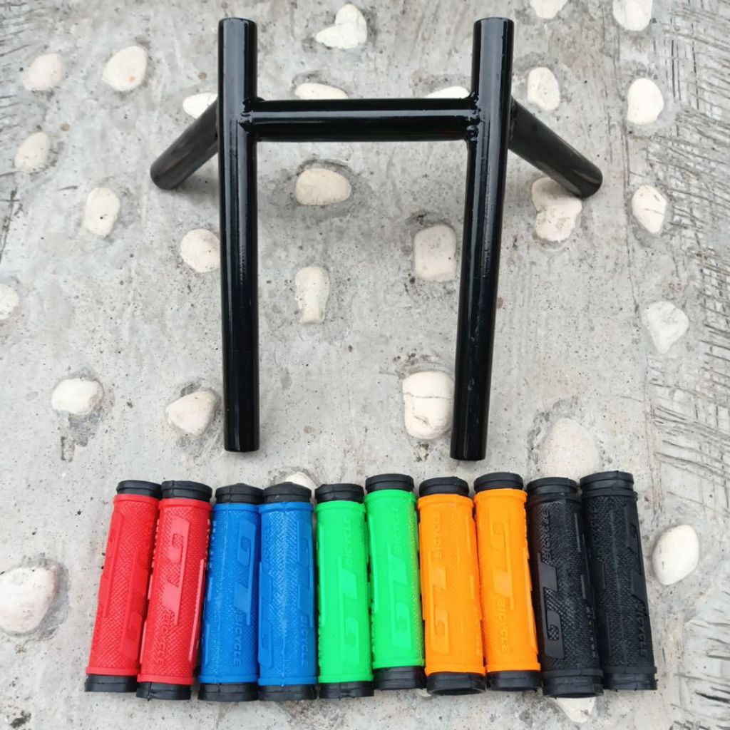 Stang Or Stir Model H kuat dan kokoh dengan Handgrip,Setang / Stir Drag Race Sepeda/Setir Sepeda/Sta