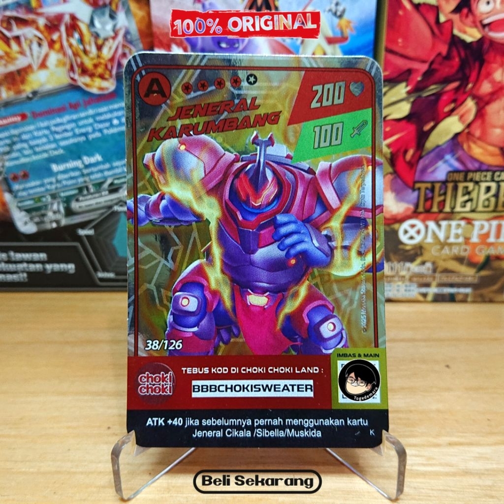 Kartu Boboiboy Choki Choki Kartu Jeneral Karumbang A - Hologram