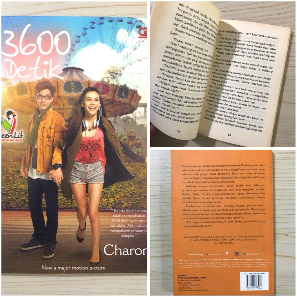 Novel 3600 Detik - Charon - Second/Preloved - ORIGINAL
