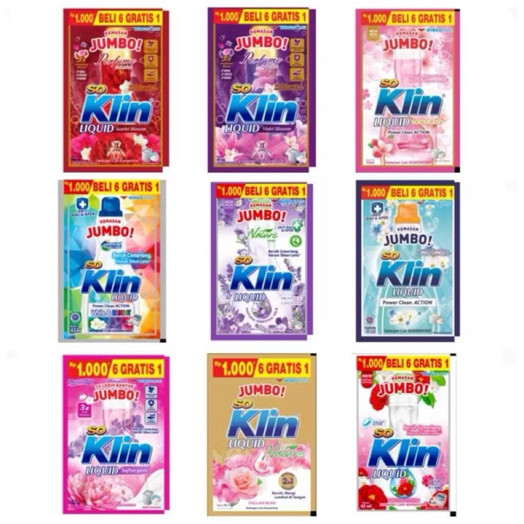 SOKLIN CAIR / SOKLIN LIQUID 40ML Isi 28 || Sachet 1000