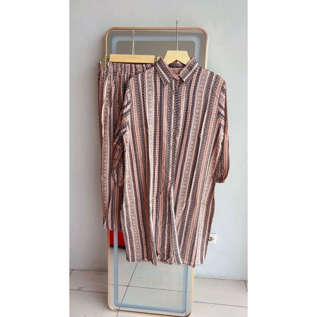 SETCEL TUNIK RAYON PREMIUM/SETCEL WANITA KEKINIAN/SETCEL TUNIK WANITA