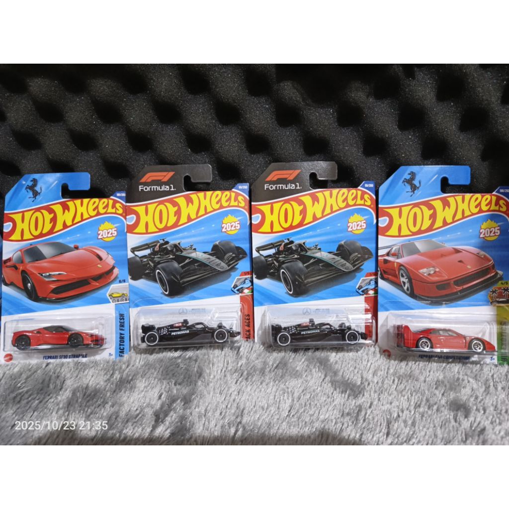 HOT WHEELS TAKE ALL FORMULA ONE MERCEDES-AMG PETRONAS & FERRARI SF90 & FERRARI F40