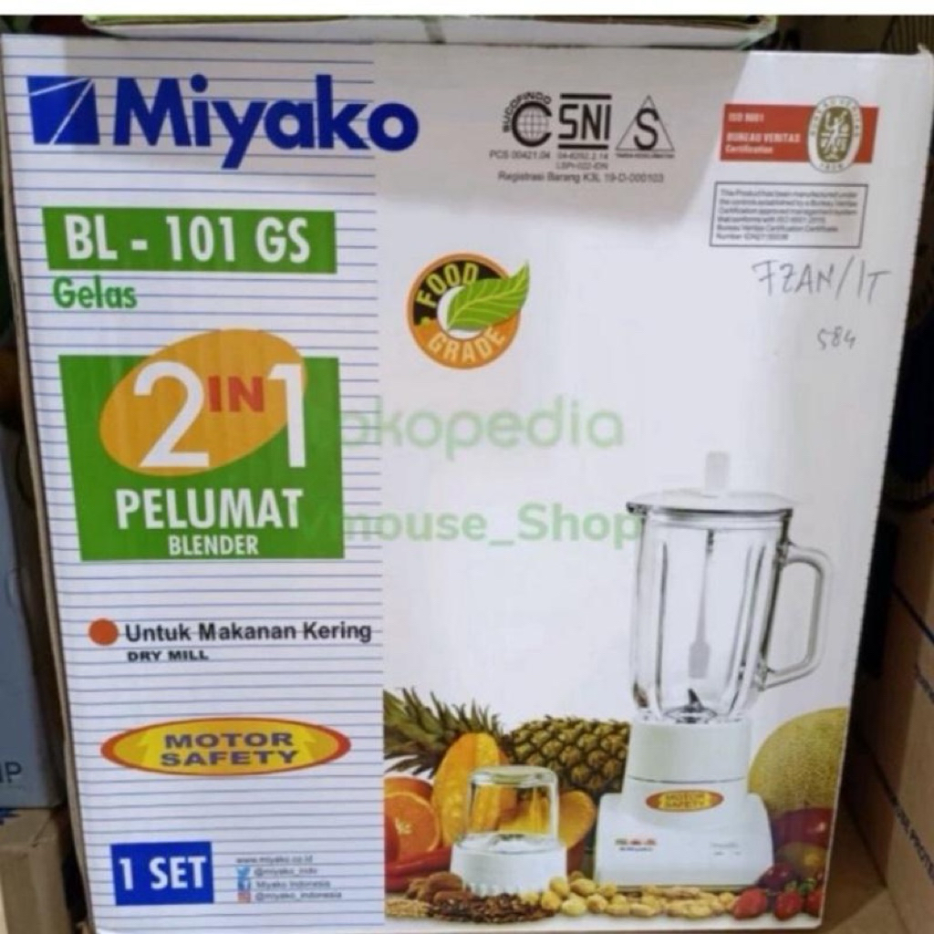 BLENDER MIYAKO BL 101GS - MIYAKO BLENDER KACA 2IN1 - BLENDER MIYAKO GELAS KACA 2IN1 - MIYAKO BLEDER 