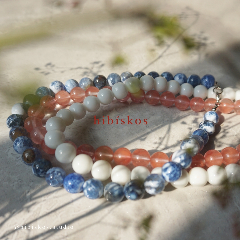 hibiskos - gemstones necklace choker