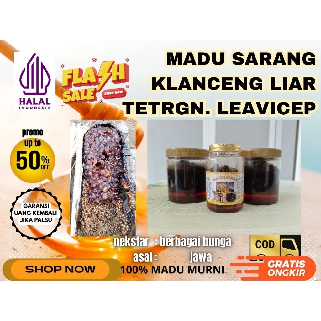 MADU SARANG KLANCENG LAEVICEPS / KELULUT / TEWEL / LANCENG LAEVICEP ASLI GARANSI 100%.