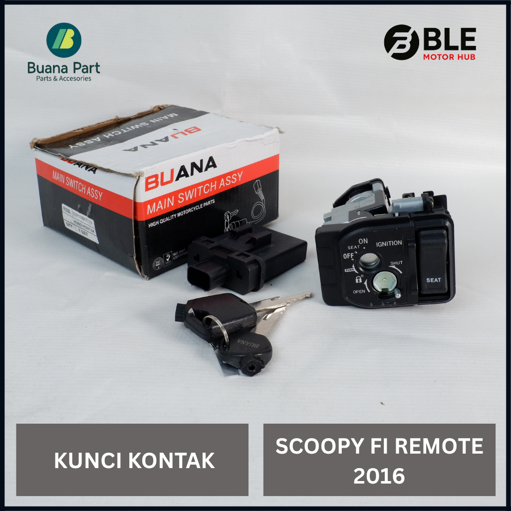 Buana Part Kunci Kontak Scoopy Fi Remote 2016 + Module | BLE Motor Hub