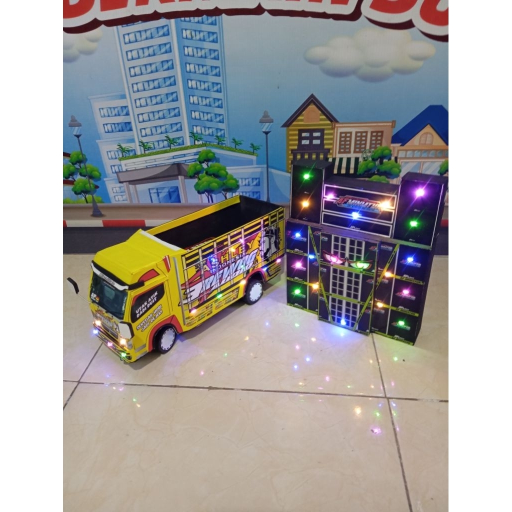 miniatur truk sound horeg/miniatur truk oleng