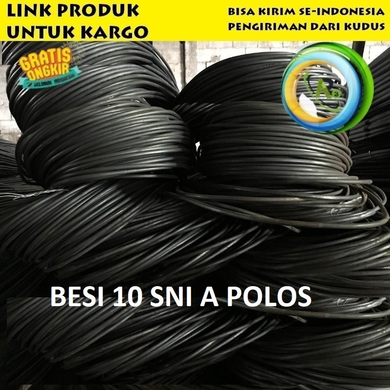 BESI BETON BESI COR 10MM A SNI FULL POLOS panjang 12 meter untuk kontruksi bangunan