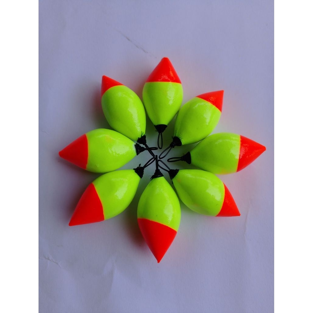 pelampung pancing busa bawang jumbo isi 10pcs