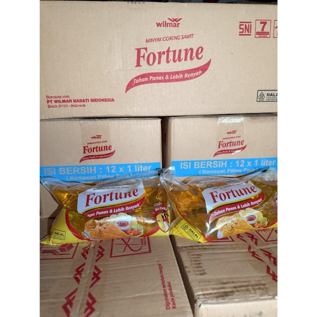 Minyak Goreng Fortune Bantal 1 Liter Kartonan