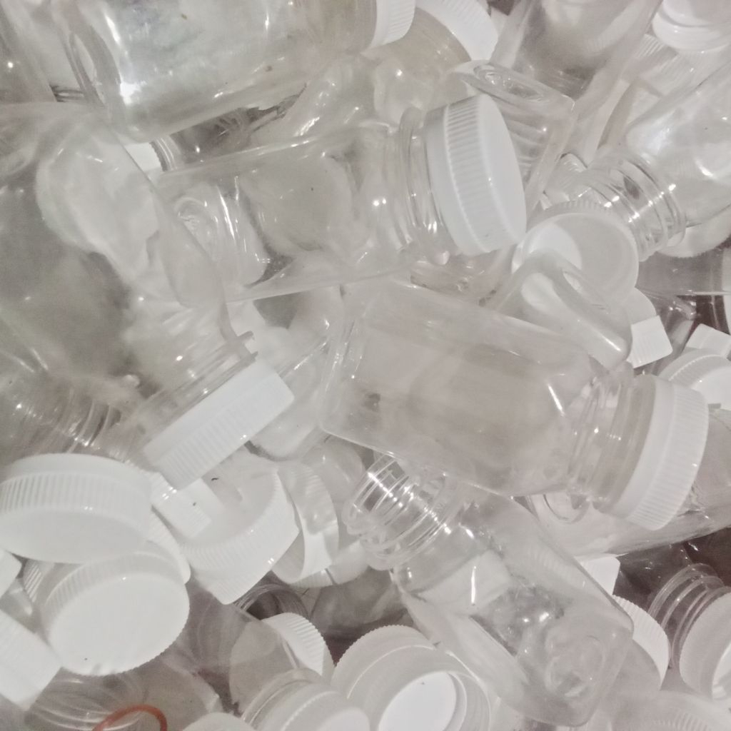 botol kotak minisquare 50ml / botol kapsul 50ml / botol zam"