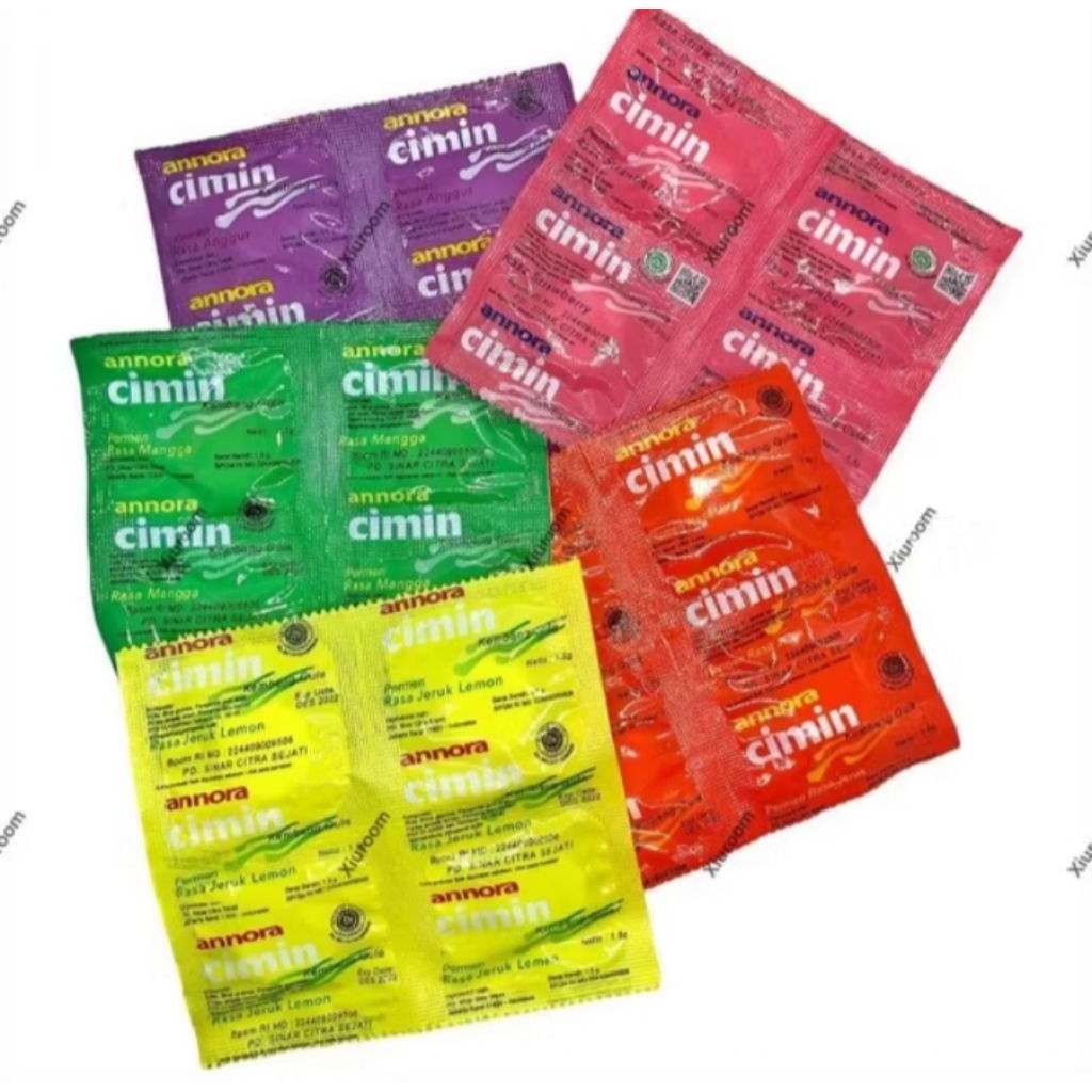 1 pak permen anora cimin rasa buah