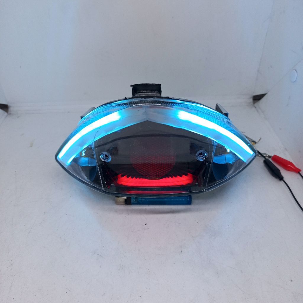 CUSTOM LAMPU STOP JUPITER MX 135 LAMA MX OLD PLUS ALIS RUNING