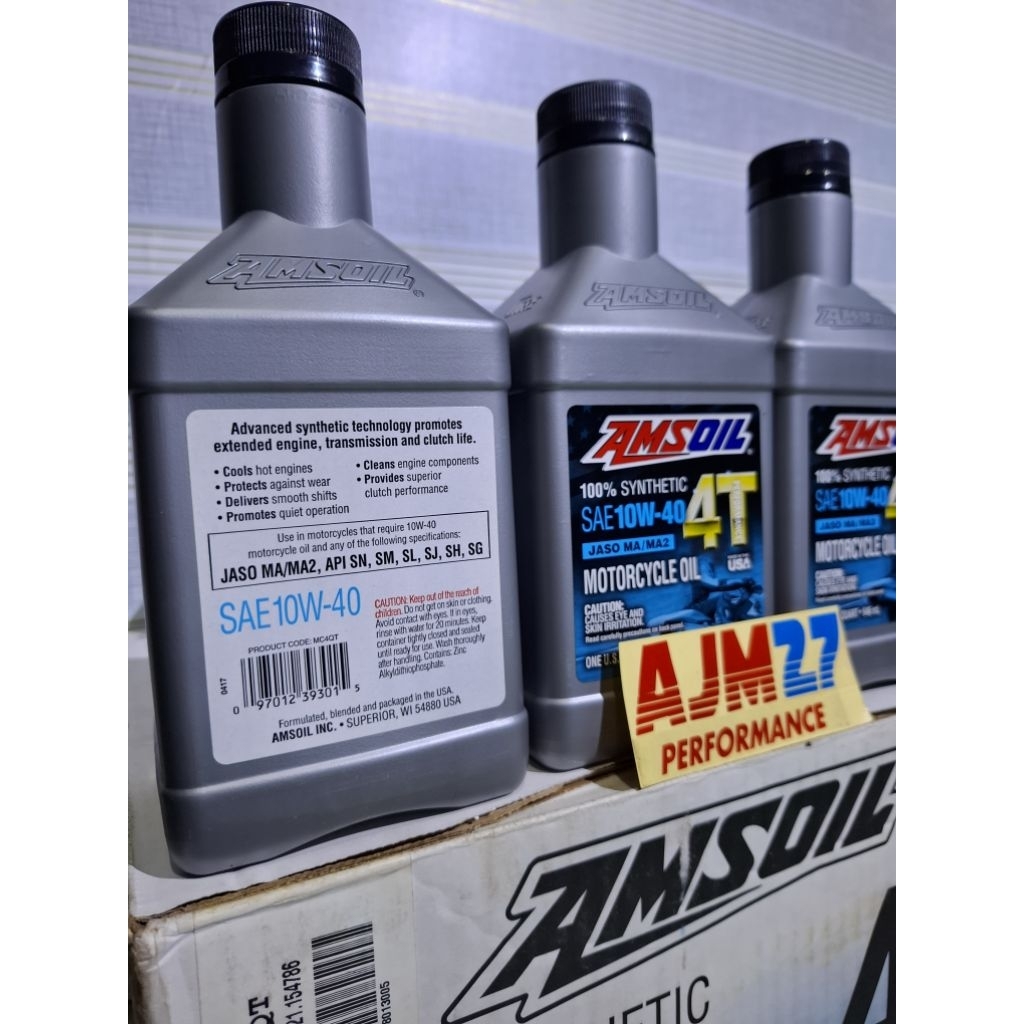 Oli AMSOIL synthetic 100% sae10w/40