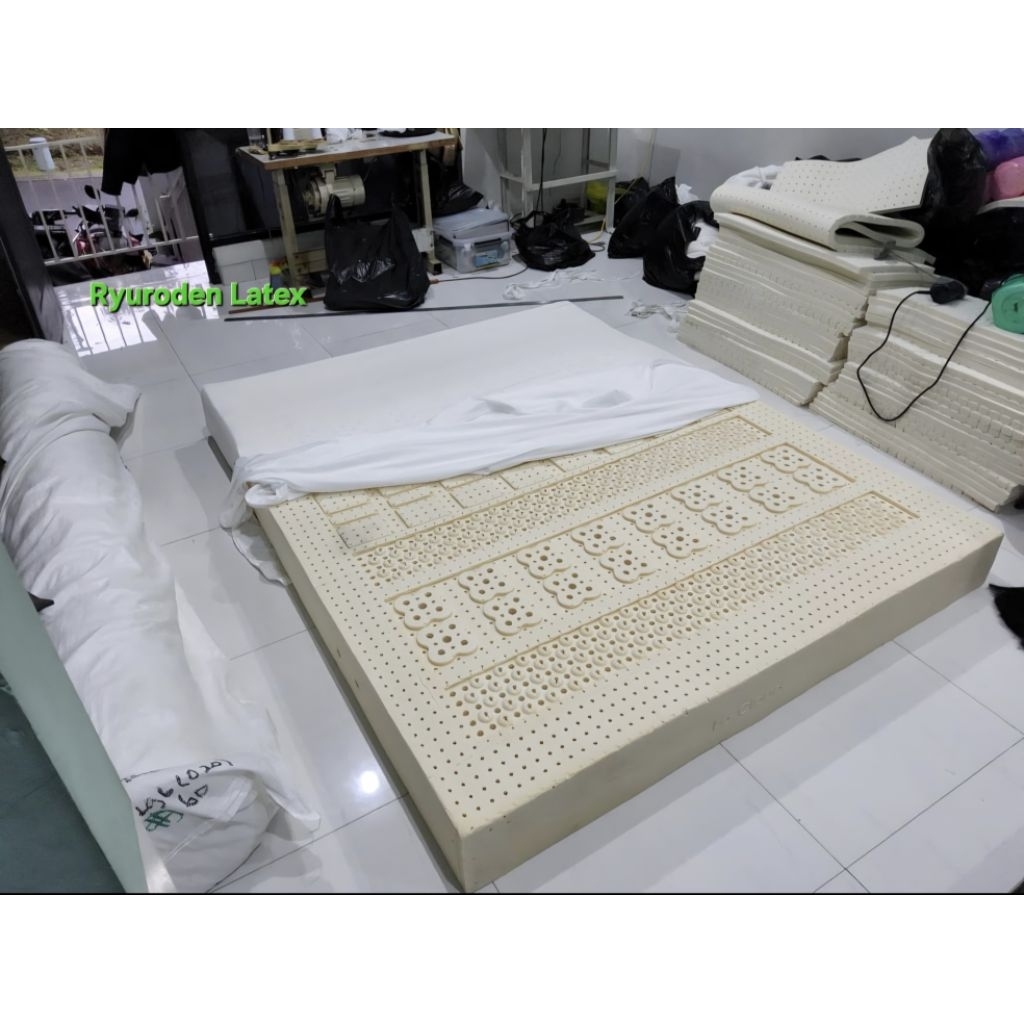 kasur latex gress 160 x 200 x 20 utuh tida ada sambungan murni latex alami