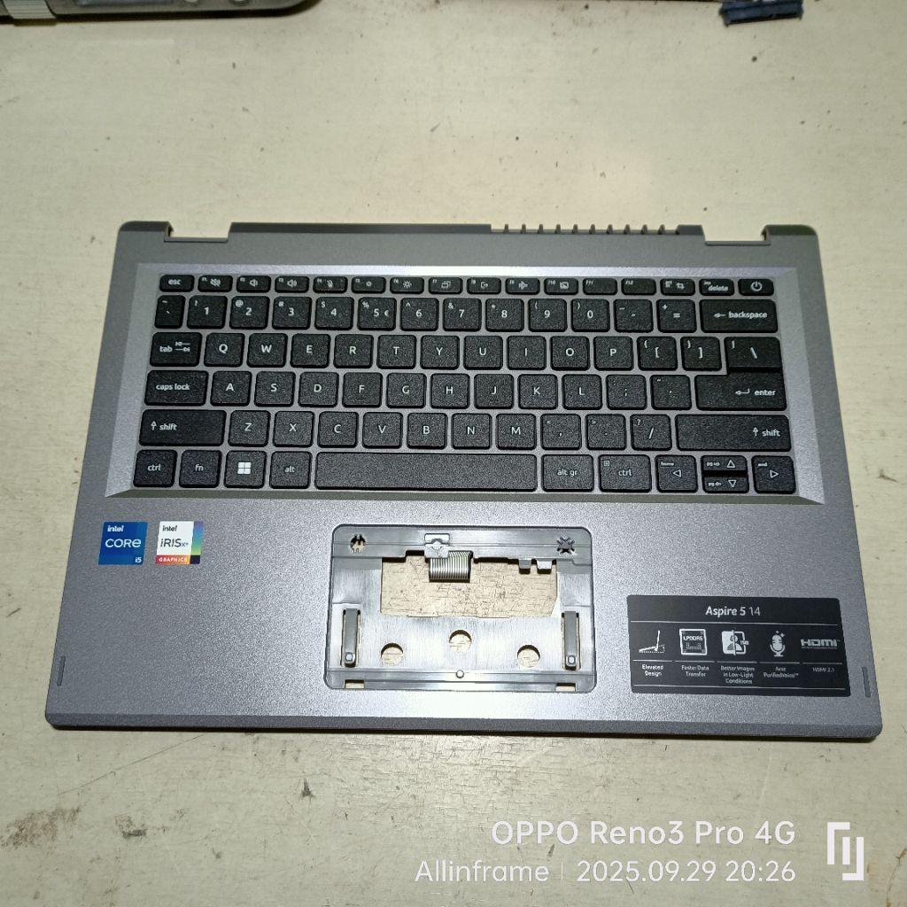 Frame + Keyboard laptop Acer Aspire 5 Spin 14 A5SP14-51MTN