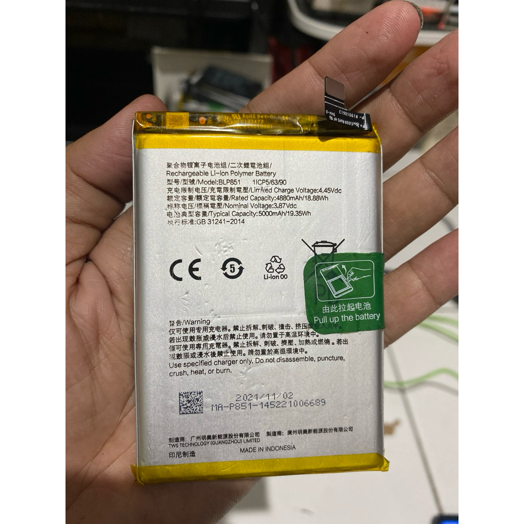 BAT OPPO A74 BLP851 ORIGINAL COPOTAN