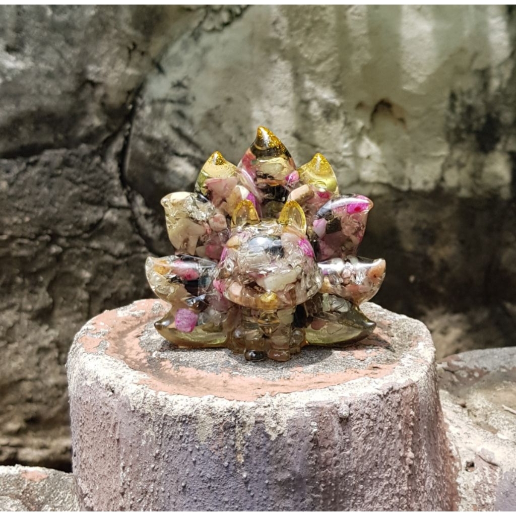 Tourmaline 9tail fox batu alami asli