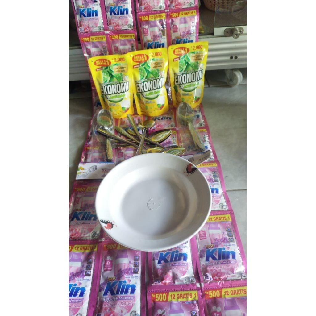 Paket Hemat Sabun Cuci Piring Ekonomi isi 3 PCS + Soklin Liquid SERENTENG 10 PCS GRATIS PIRING JAGO 