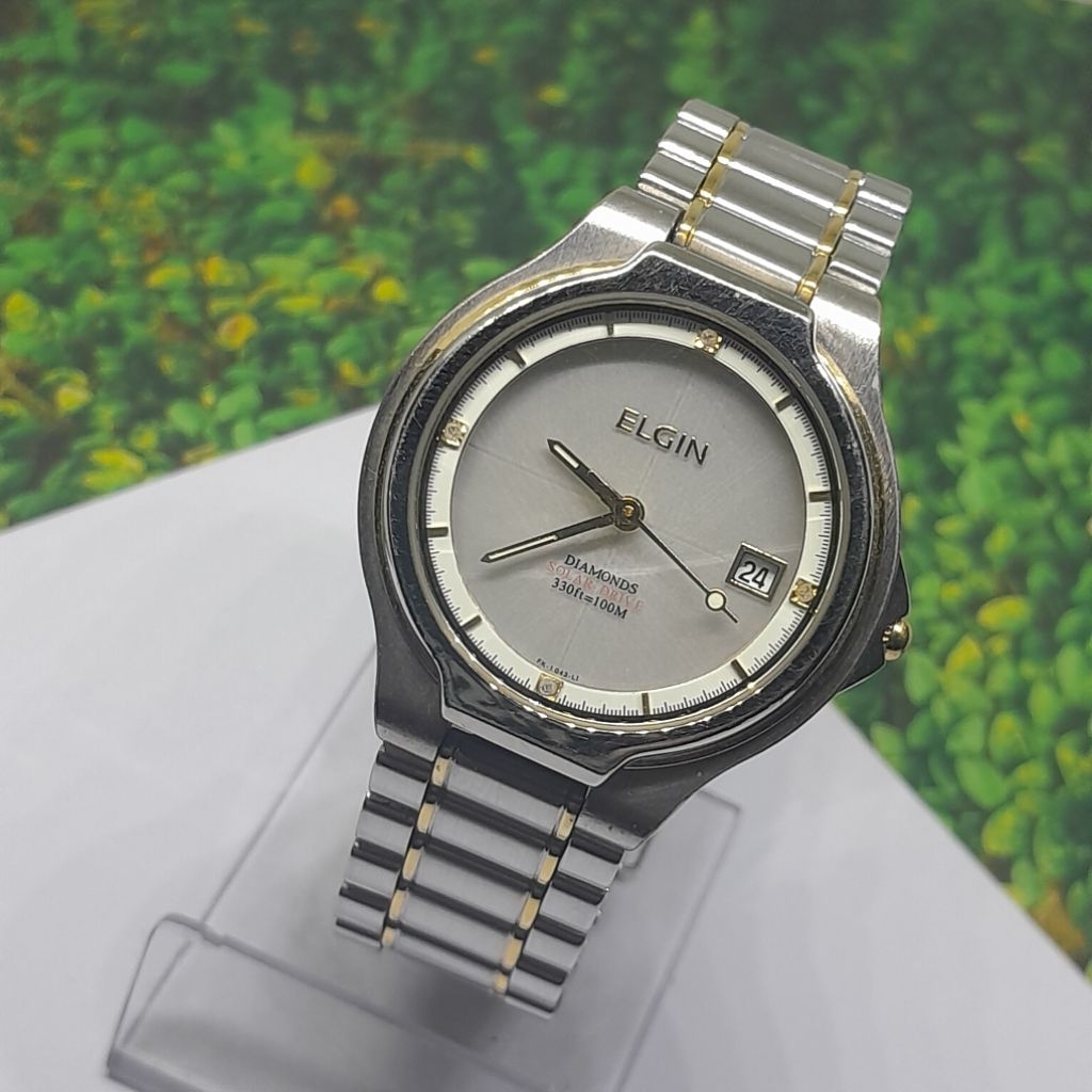 Jam tangan pria Elgin USA Mens Watch FK 1043 LI Tough Solar