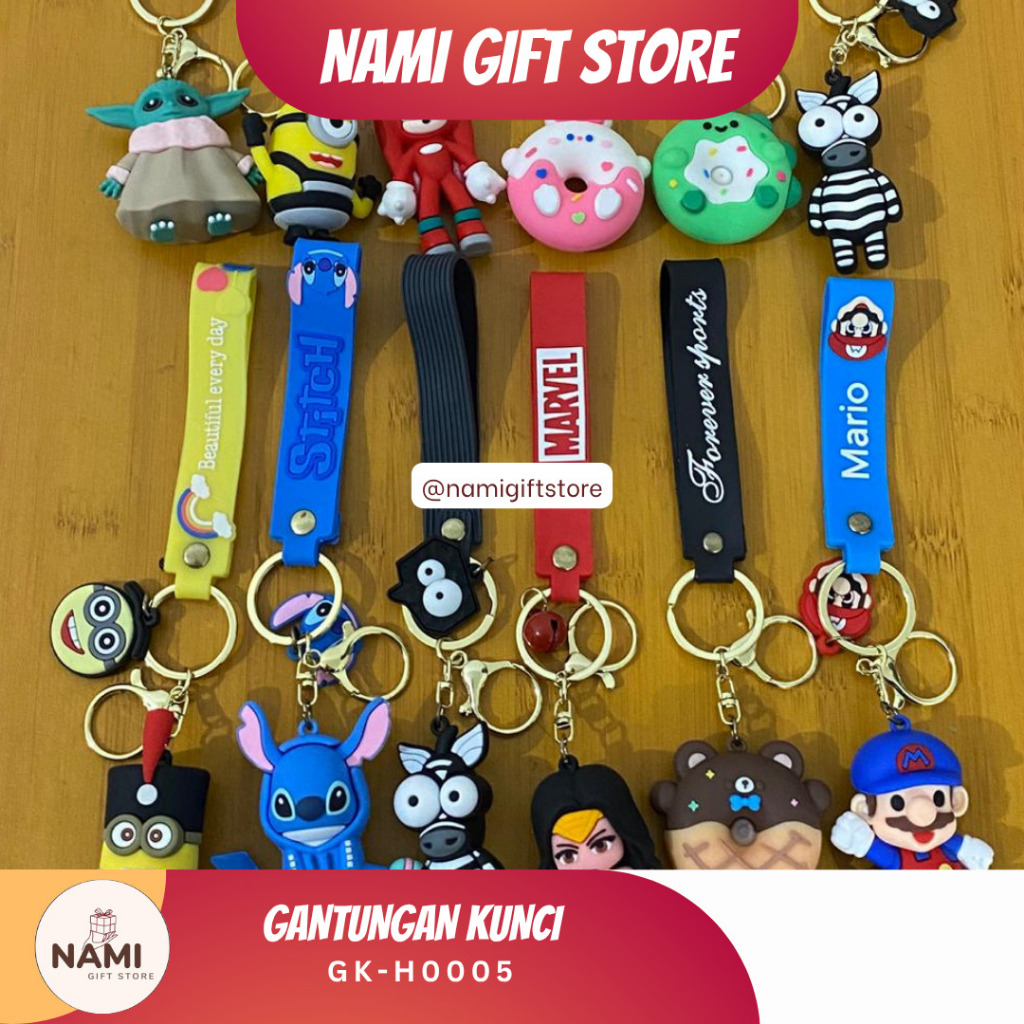 [GK-H0005] NAMI - Key Chain Mario Bross Hero Alien Minion Stitch Lainnya - Gantungan Kunci