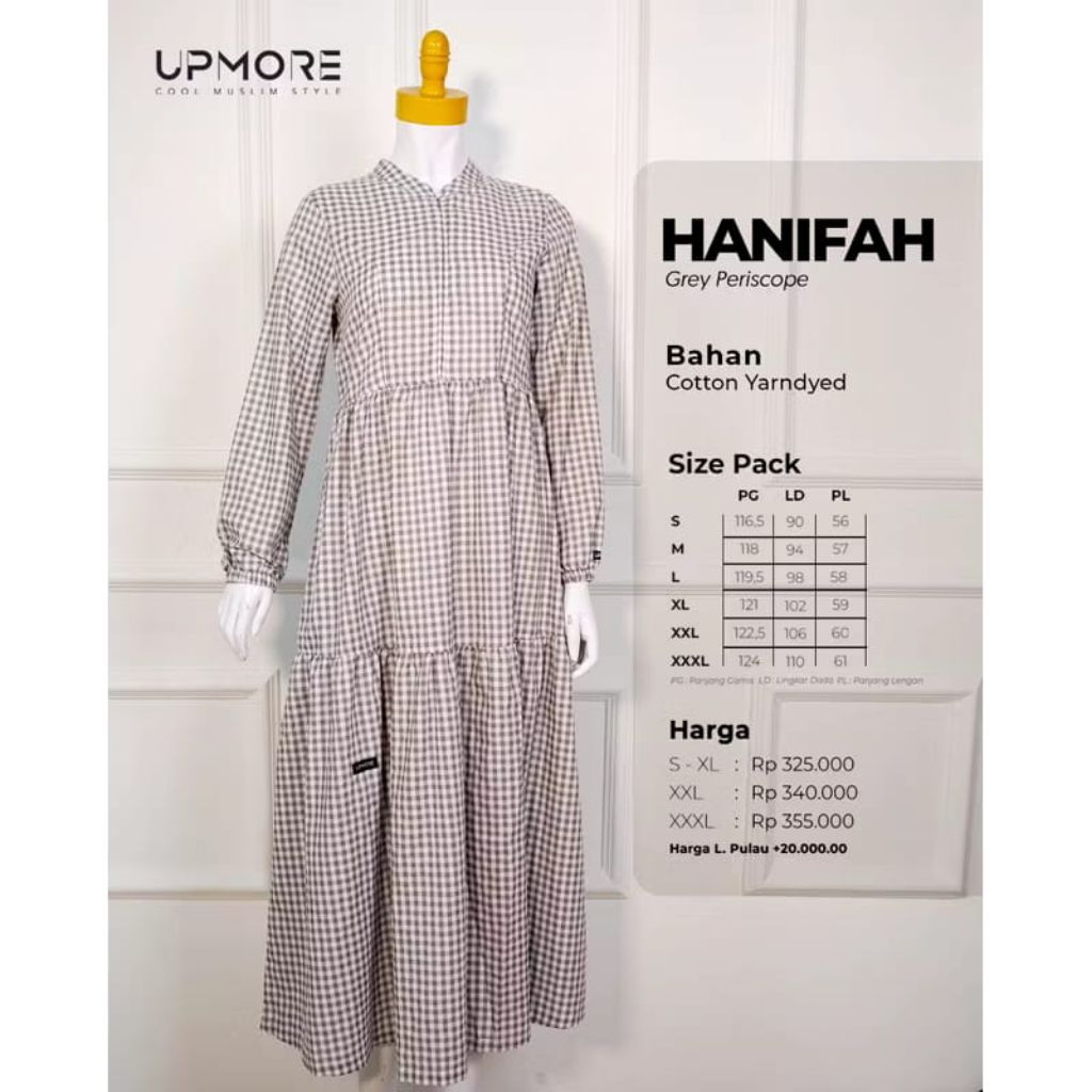 UPMORE HANIFAH GAMIS REMAJA KEKINIAN SIMPLE
