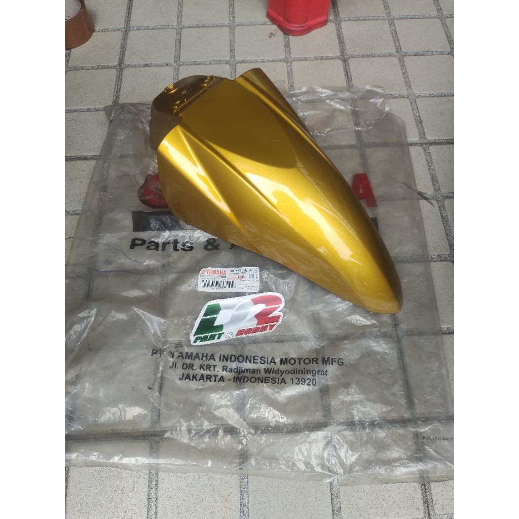 spakbor depan Mio soul old karbu warna gold original YGP 14D-F1511-00-P7
