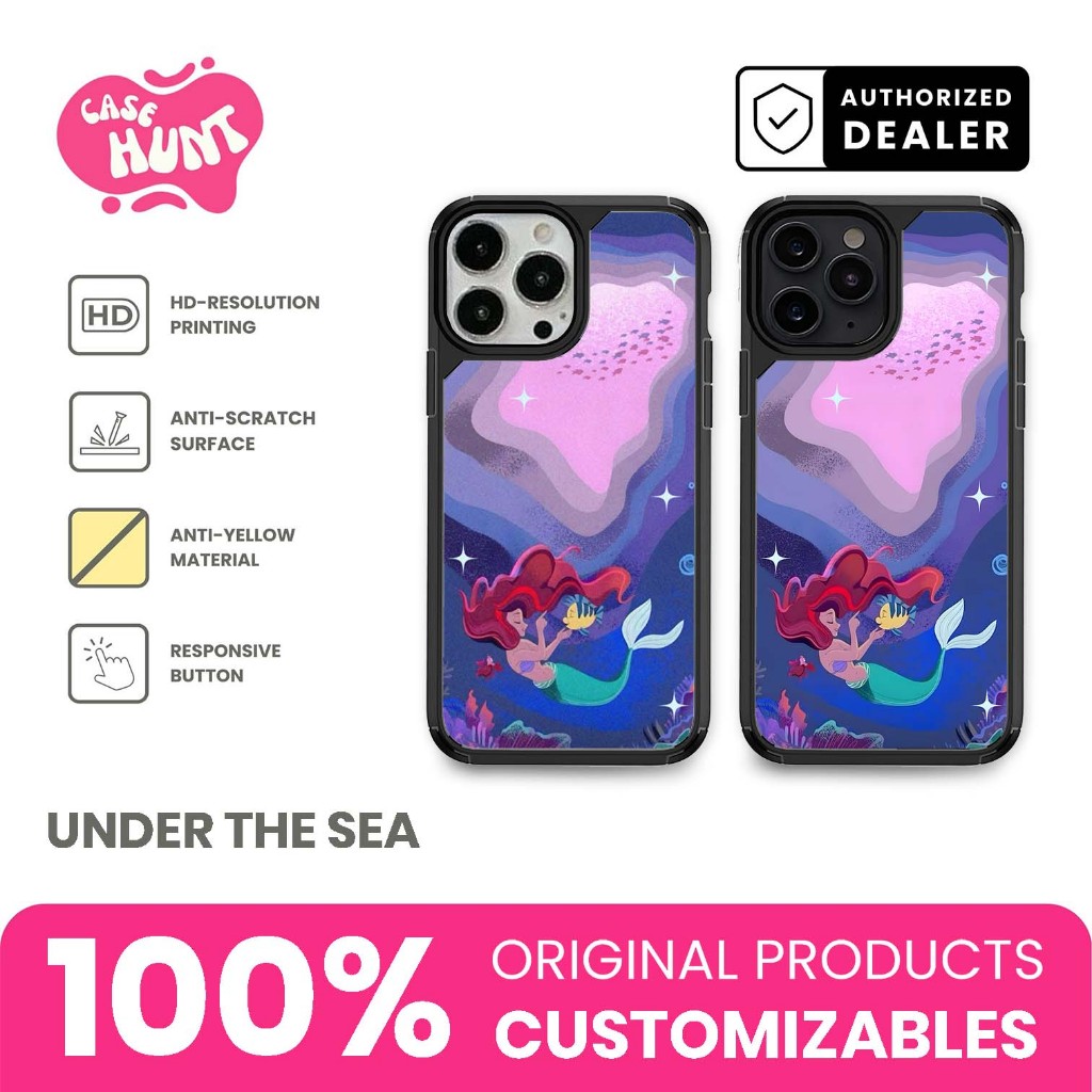 Case Hunt Hard Case iPhone 17-7 Plus Pro Mini Pro Max Princess Ariel The Little Mermaid Anti-Kuning