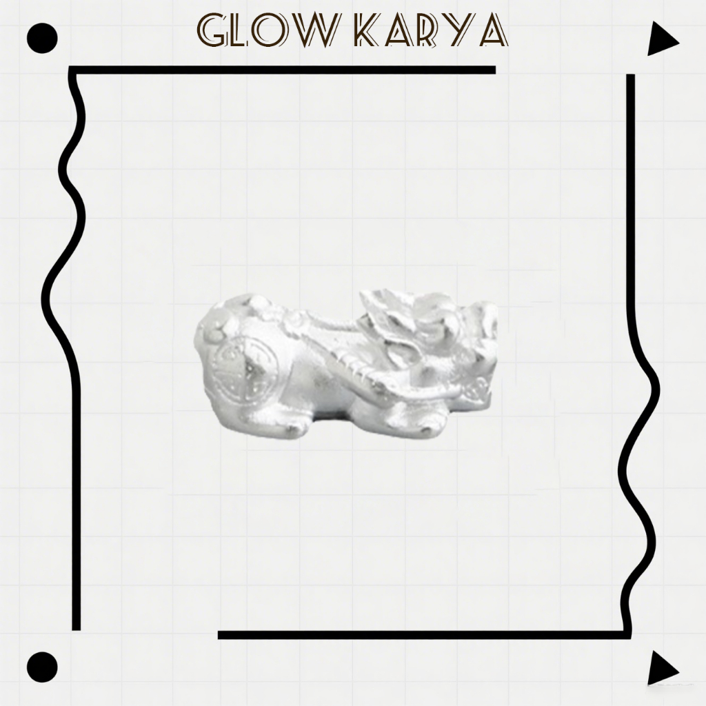 925 perak sterling Pixiu asli Qilin aksesoris gelang kalung liontin gantungan kunci DIY buatan tanga