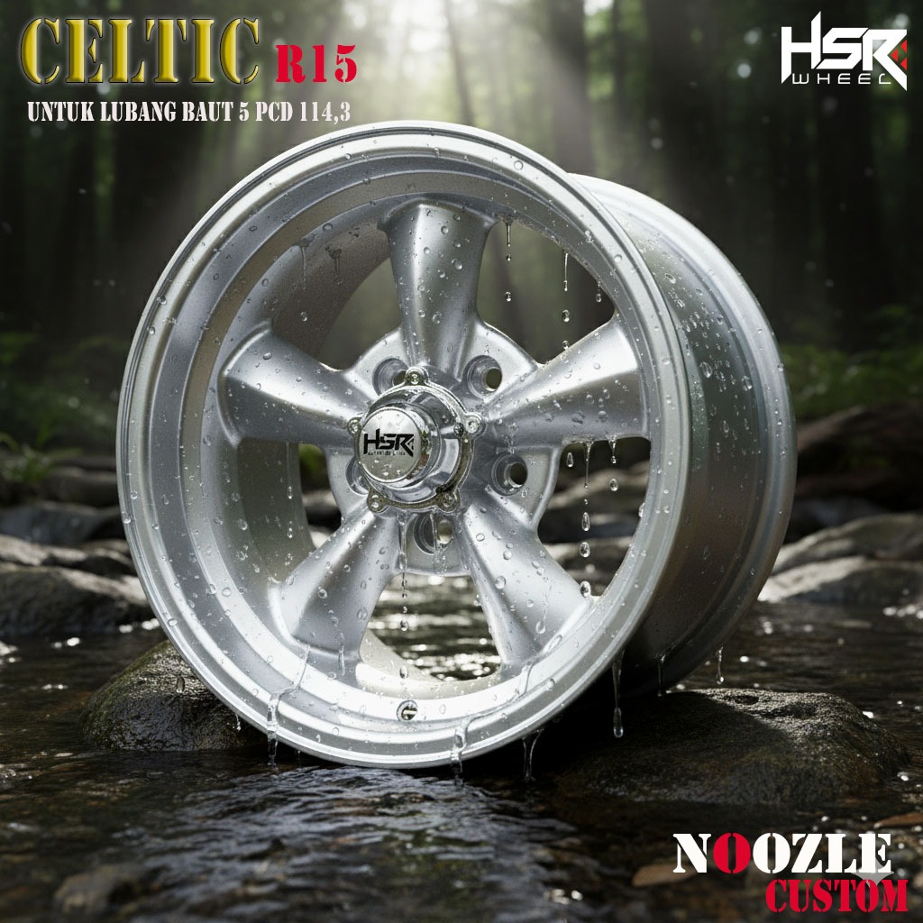 Velg Mobil Celtic R15 Untuk Lubang Baut 5 Pelek Mobil HSR Ring 15 Spack Klasic Velg Clasic Baut 5