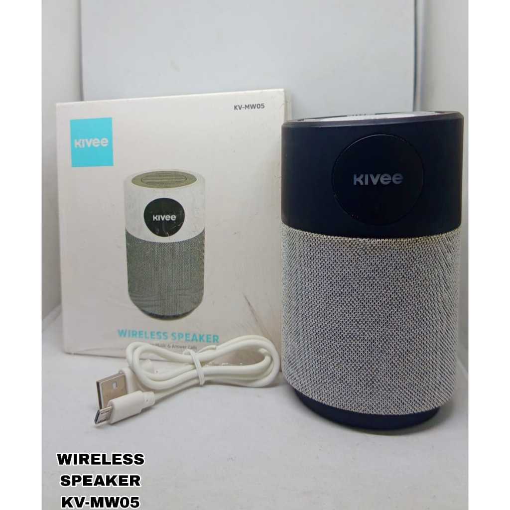 SPEAKER WIRELESS KV-MW05 HITAM KIVEE 1200 mAh ORI