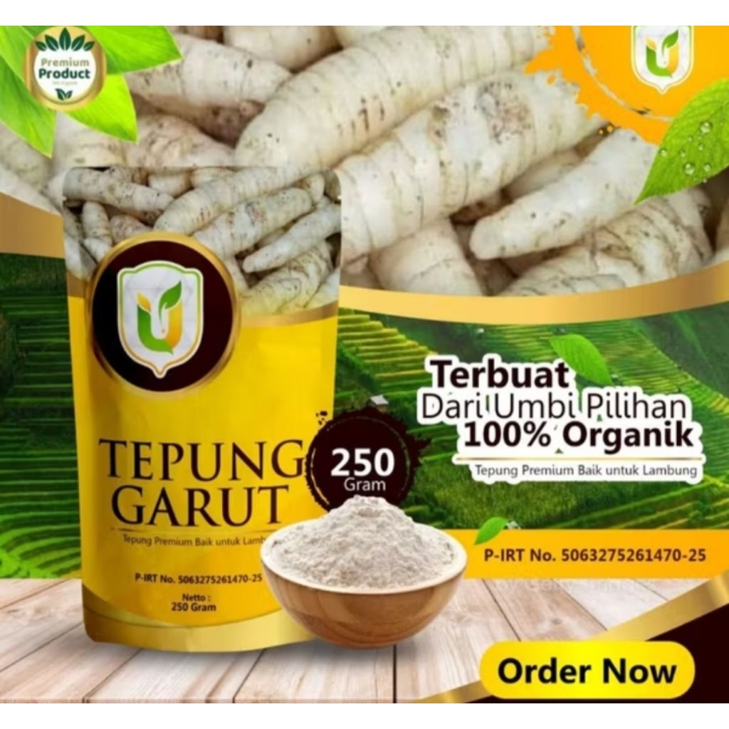 Tepung umbi garut obat maag diet alami/Tepung garut/pati garut
