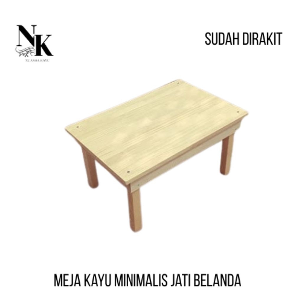 Meja Kayu Minimalis/ Meja Belajar/ Meja Kayu Serbaguna 60x40x30