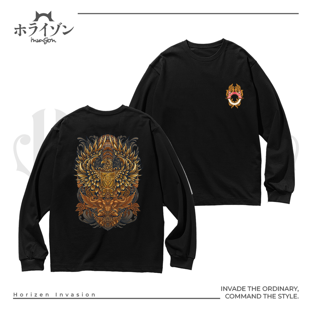 Horizen Kaos Supersoft Lengan Panjang GARUDA SAKTI Pria Wanita Cotton Combed 24s