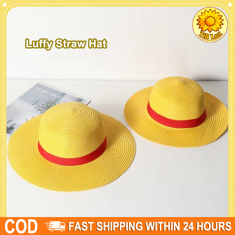 Topi Jerami Luffy One Piece Original - Wajah Koleksi untuk Penggemar Anime Pirate King
