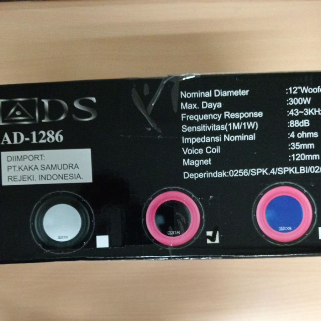 SUBWOOFER ADS AD-1286 12 INCH DOUBLE COIL / SUBWOOFER ADS AD1286 / SUBWOOFER ADS 12 INCH / SUBWOOFER