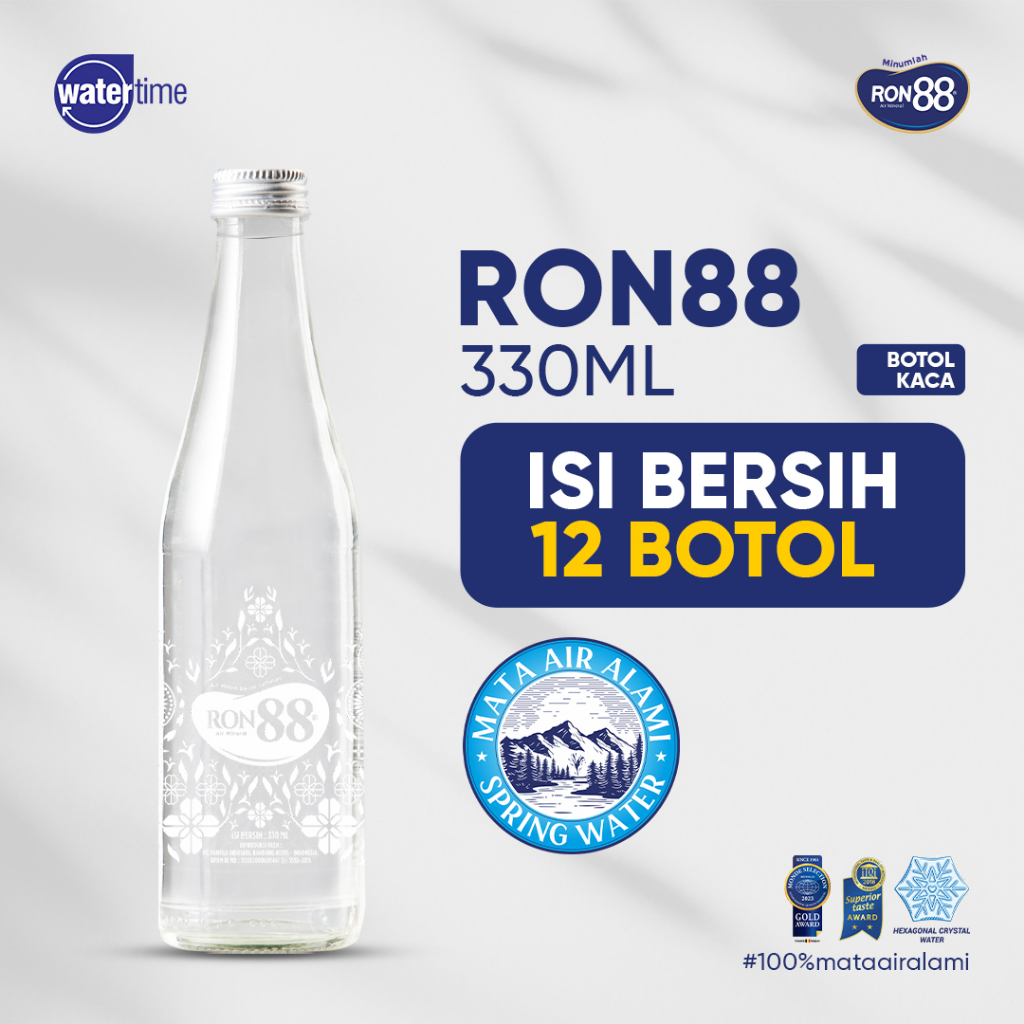 Ron88 Air Minum botol kaca 330ml