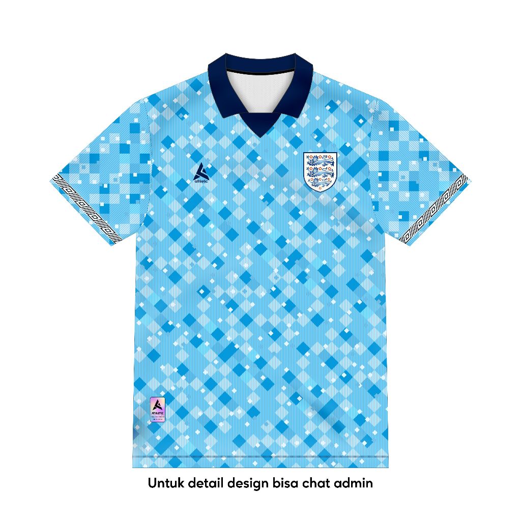 ATHLETIC SPORTWEAR - Jersey Bola Fantasy England Third 1990-1992 Fullprinting Casual - Atasan