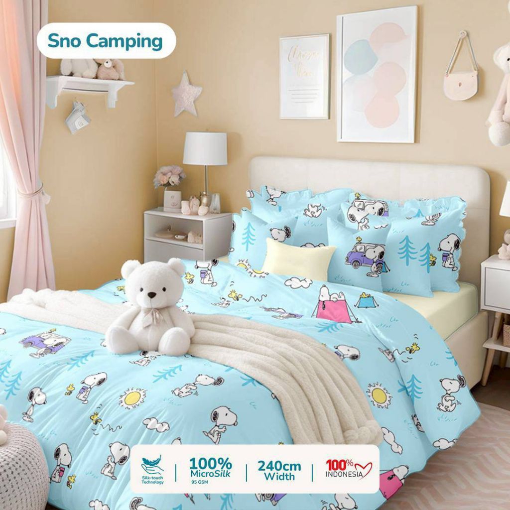 Bedcover set sprei snoopy bedcover set 90x200 bedcover set 100x200 bedcover set 120x200 bedcover set