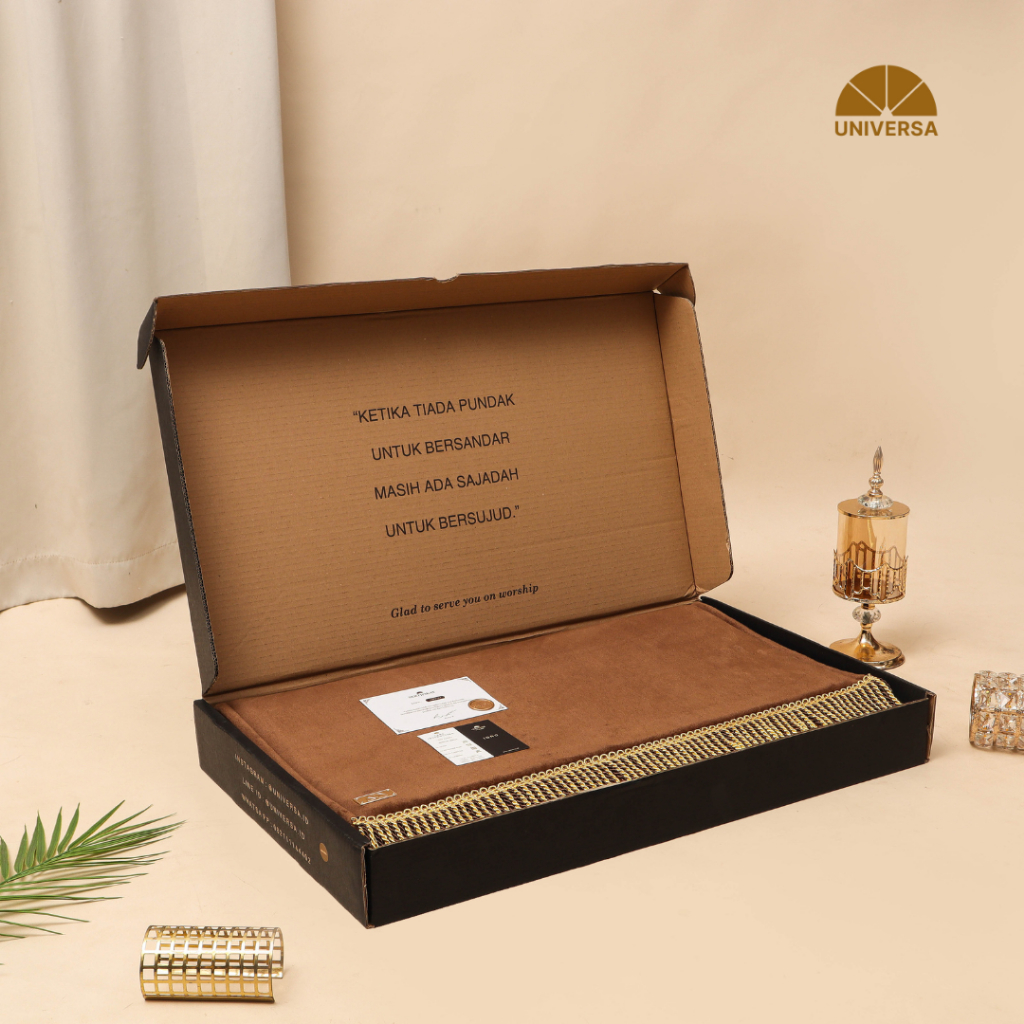 UNIVERSA Sajadah Jumbo BROWN (XL) - Sajadah Imam Polos Busa Tebal Empuk Alas Anti slip