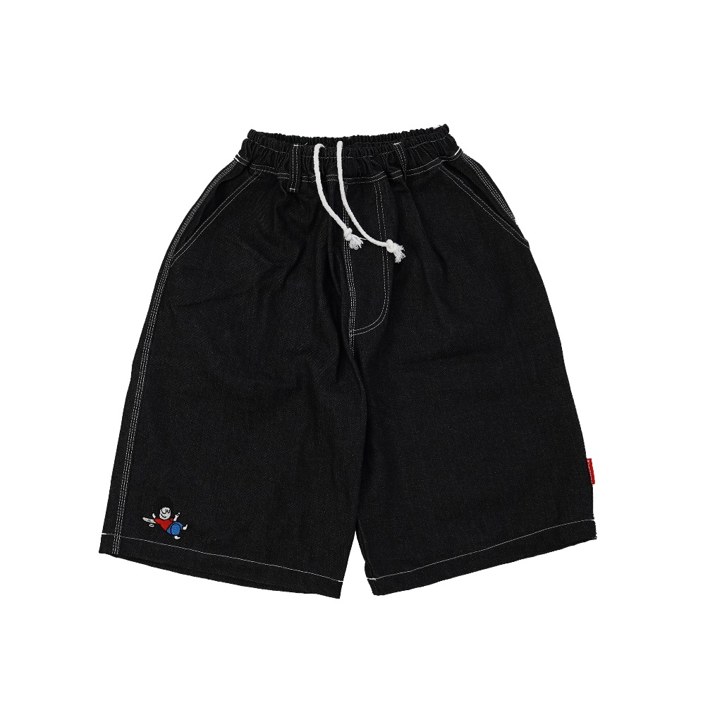 Prince Short Pants Elastic - Raw Black Denim - Principle