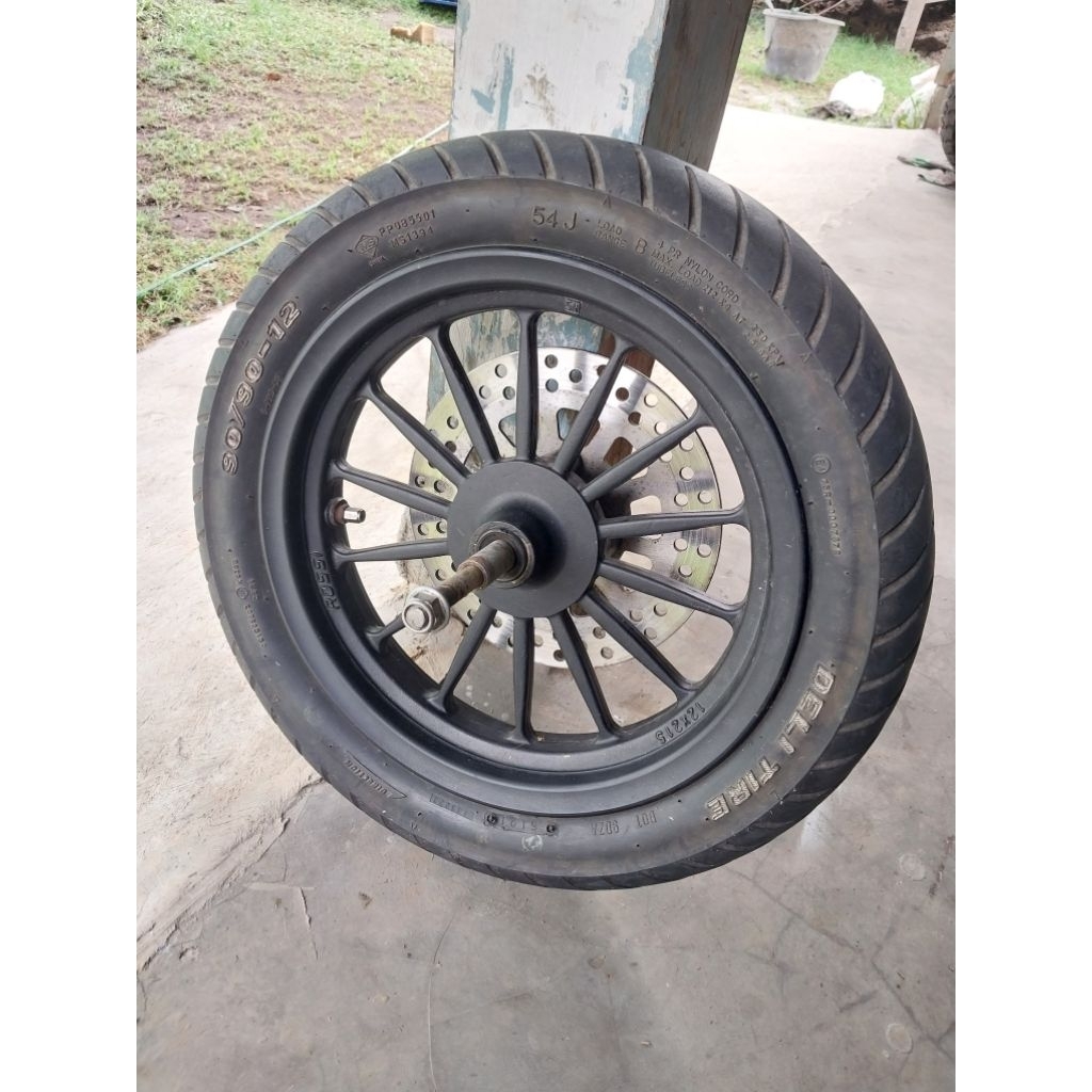 velg roda depan ring 12 bekas motor listrik