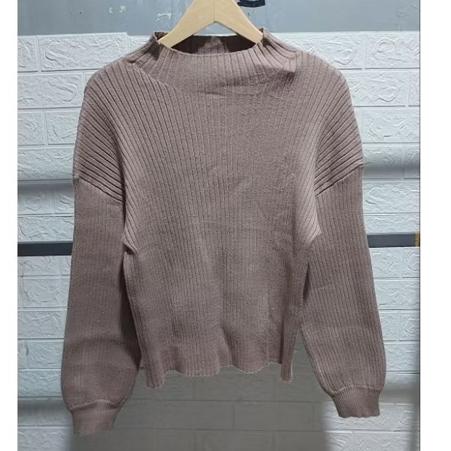 GLOBAL WORK SWEATSHIRT RAJUT LIDI LENGAN BALON MILO