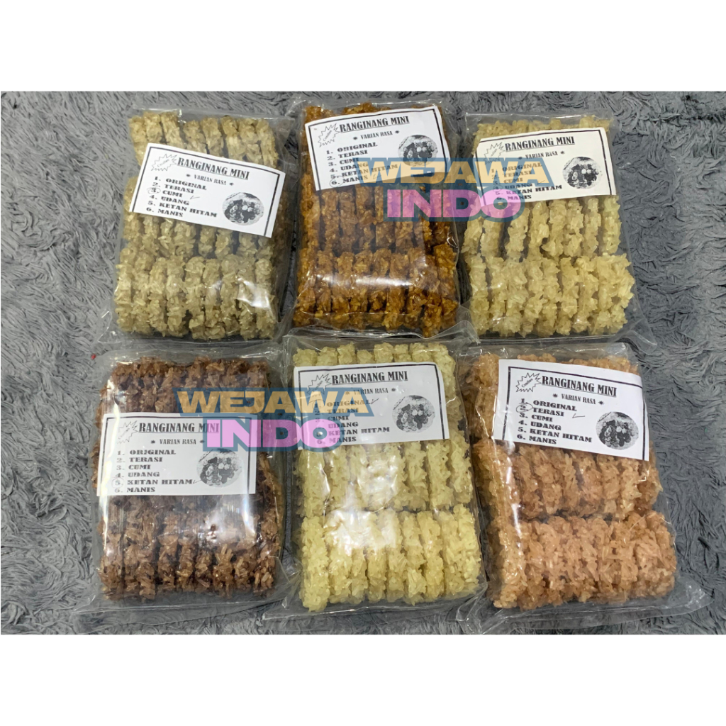 Rengginang Mentah 100% Ketan Asli / Rengginang Mini Original Terasi Cumi Udang Ketan Hitam Isi 24pcs