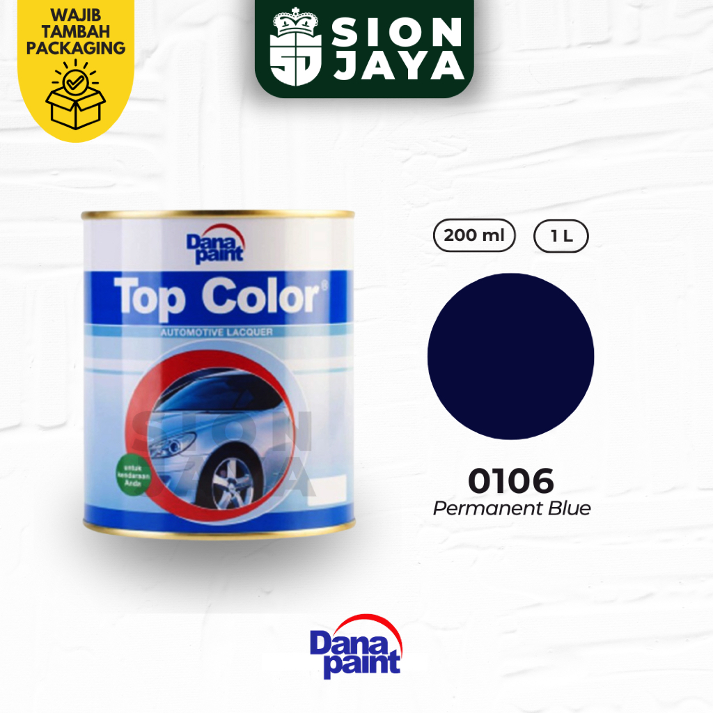 [200ml/ 1 kg] Top Color Dana Paint Biru Gelap 0106 Permanent Blue