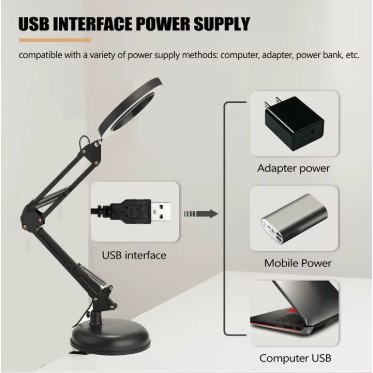 Lampu Meja Belajar Kaca Pembesar / Magnifier Service / Lampu Service