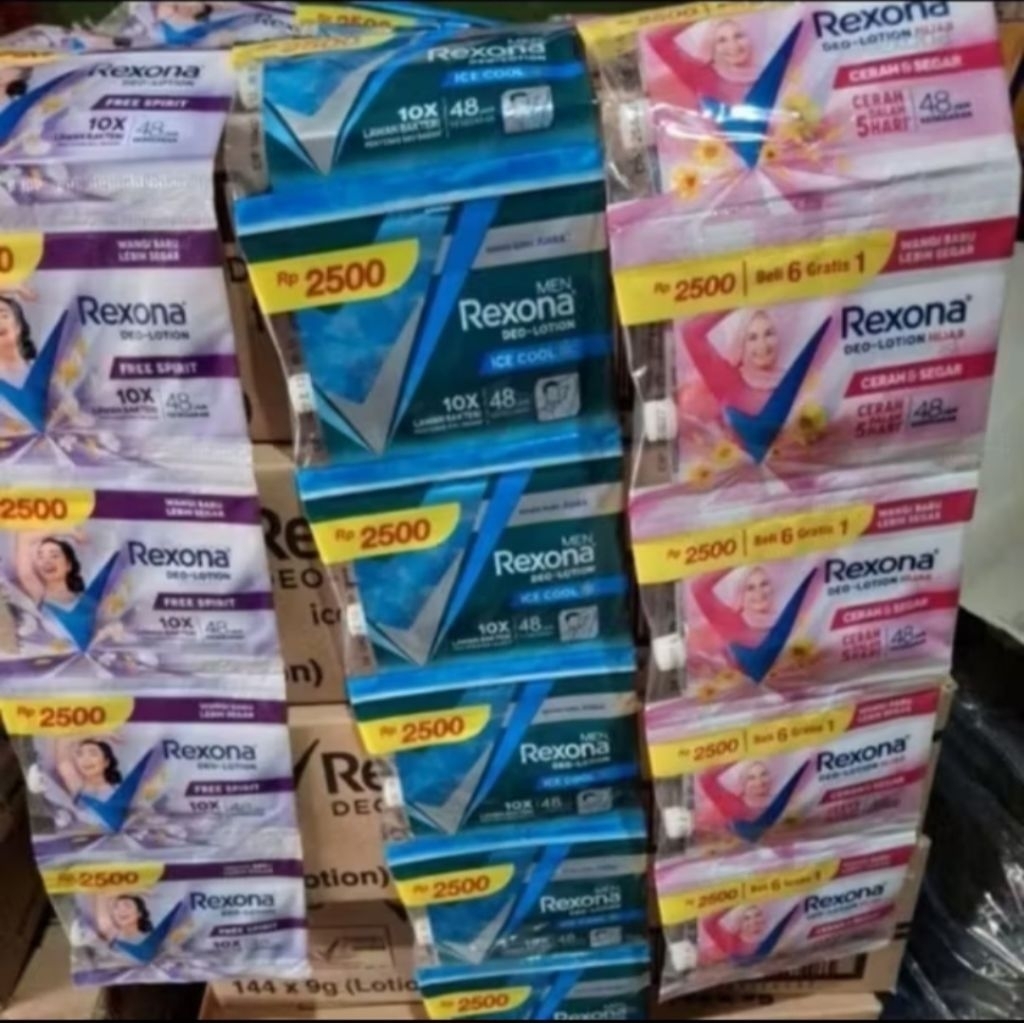 REXONA RENCENG ICE COOL/FREE SPIRIT / REXONA SACHET 1 Renceng isi 12pcs