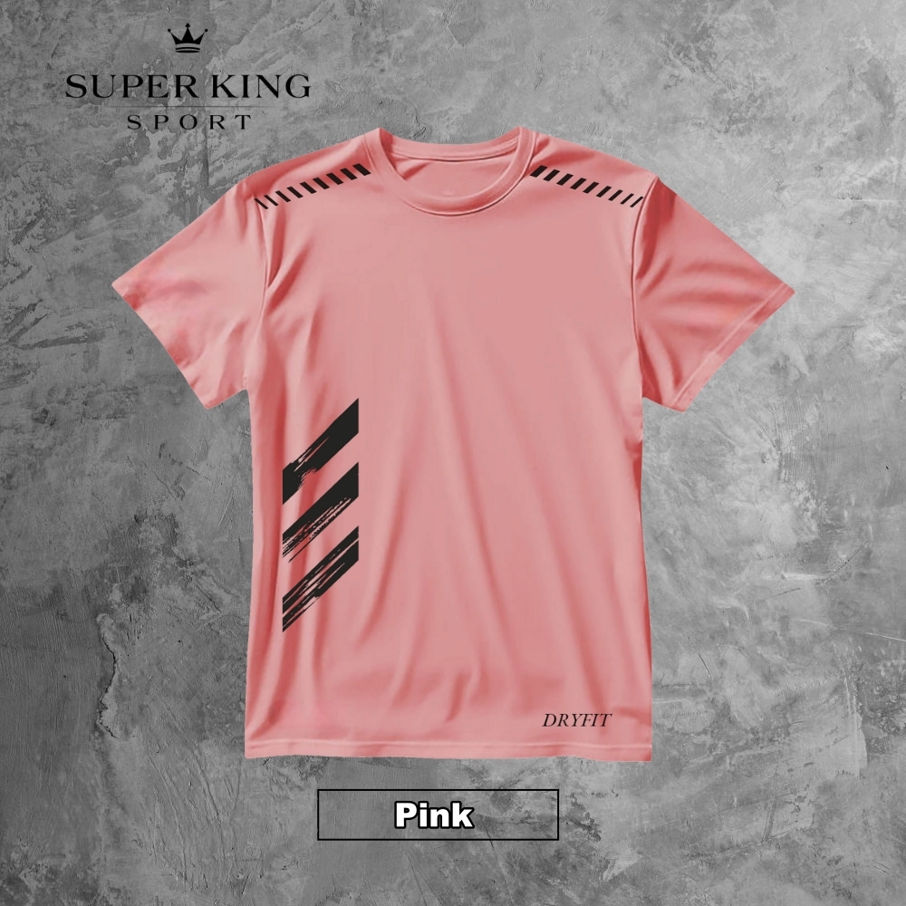 Kaos olahraga dryfit Kaos training polos Kaos sport lengan pendek Baju olahraga dryfit Kaos gym fitn