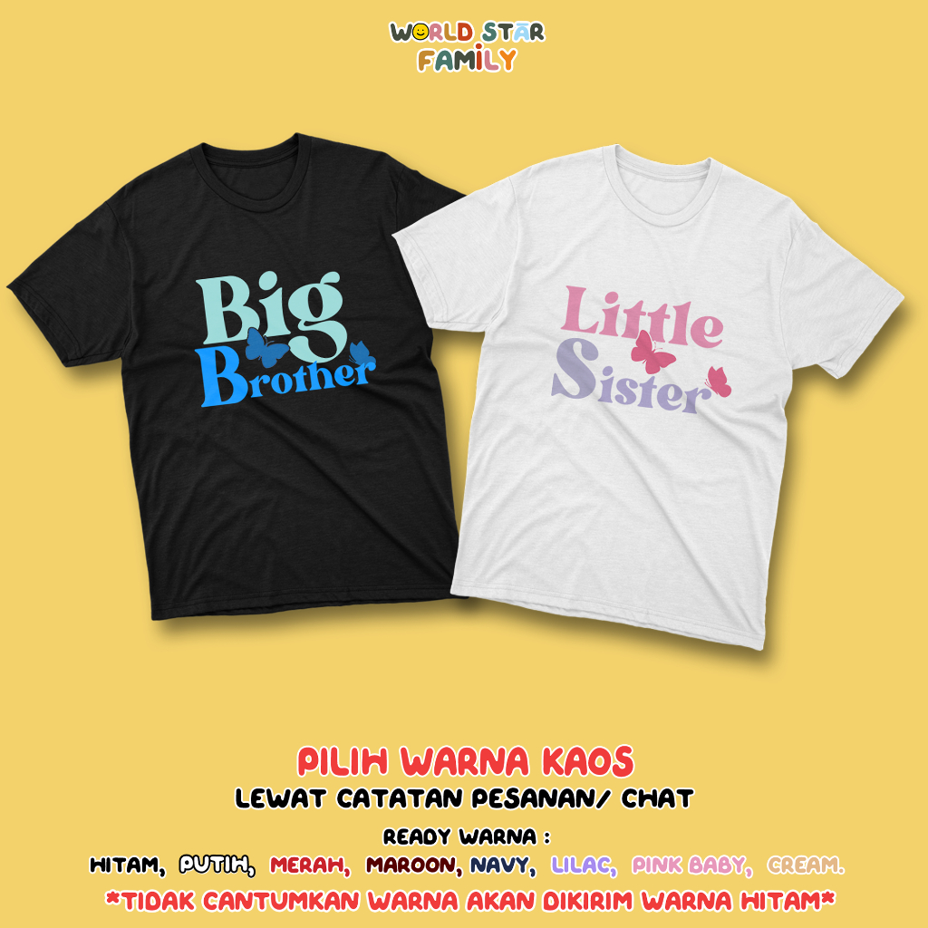 WSF Kaos Anak Murah Couple Sibling Kakak Adik Family Look Lucu Kekinian Anak Cowok Anak Cewek WSFSIB