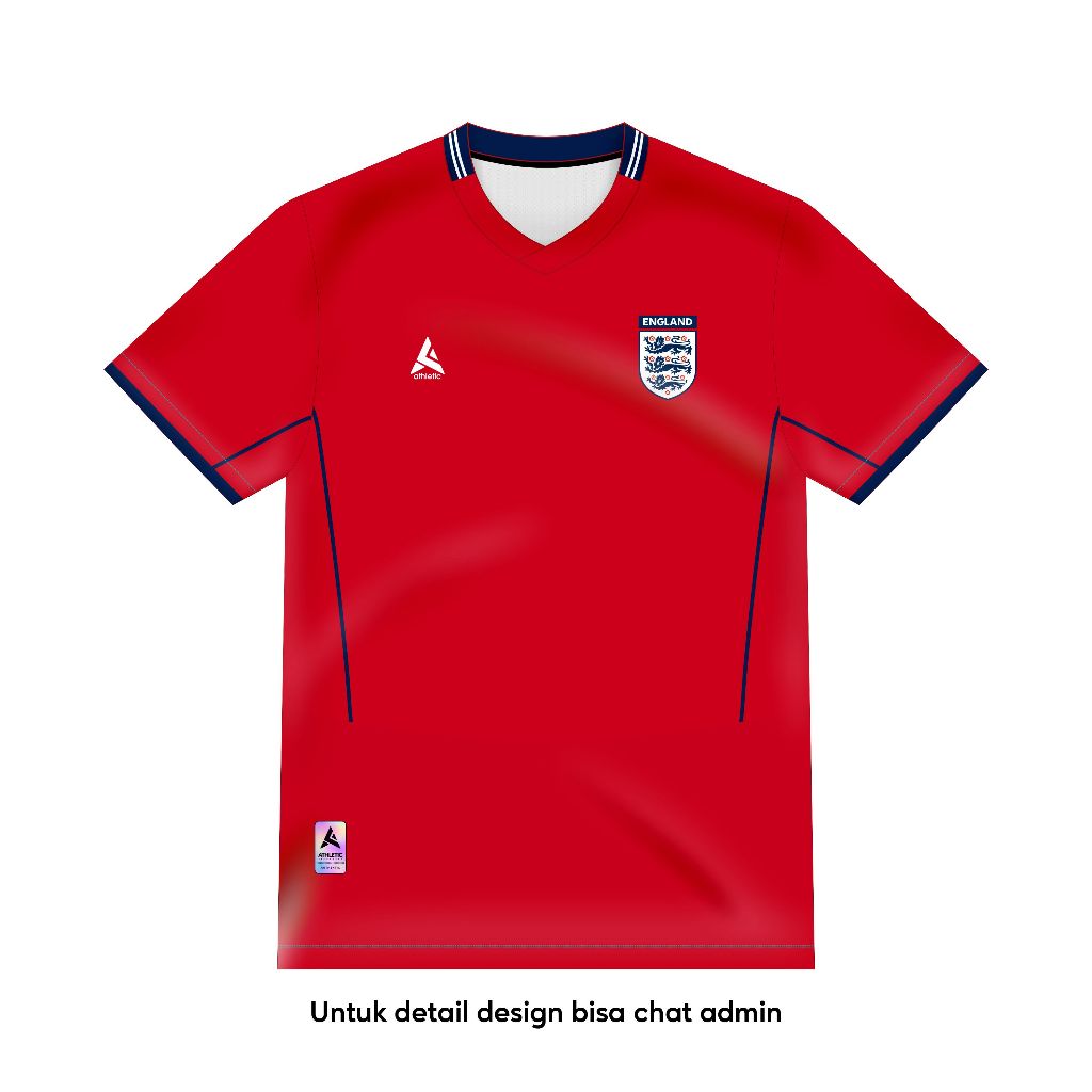 ATHLETIC SPORTWEAR - Jersey Bola Fantasy England Away 2002-2004 Fullprinting Casual - Atasan